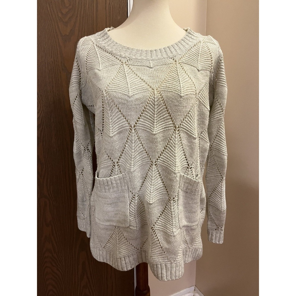 Casual Sweater Gray‎ Small With Pockets